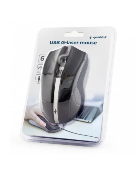 Ratón USB Gembird MUS-GU-02 G-laser 2400 DPI oficina