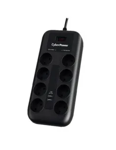 CyberPower P0820SUF0-DE Regleta 8 Tomas Schuko 2 USB 1.8m Negra-SAI65826