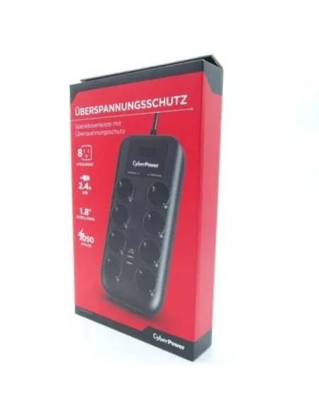 CyberPower P0820SUF0-DE regleta 8 Schuko 1050J USB