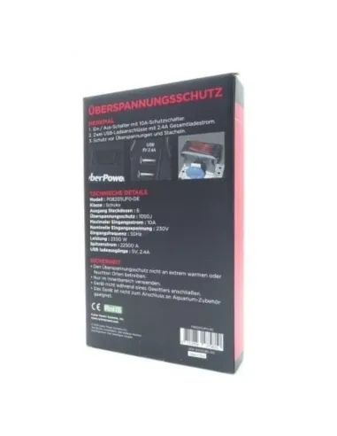 CyberPower P0820SUF0-DE regleta 8 Schuko 1050J USB
