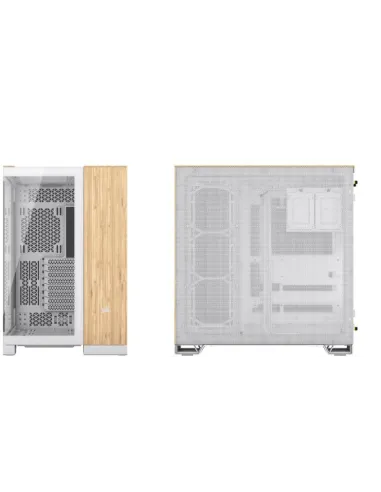 Torre Corsair 6500X Blanco Bambú caja ATX panorámica PC RGB