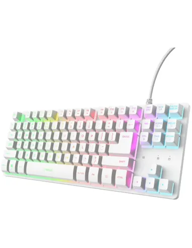 Trust GXT 833W Thado TKL Blanco Teclado de Membrana RGB con Layout ES