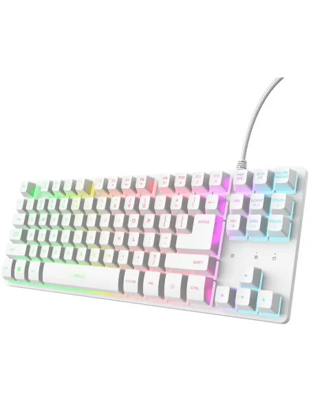 Trust GXT 833W Thado TKL Blanco Teclado de Membrana RGB con Layout ES