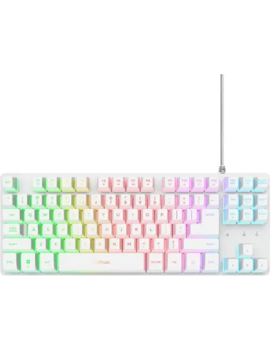 Trust GXT 833W Thado TKL Blanco Teclado de Membrana RGB con Layout ES