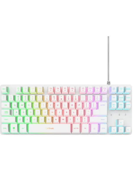 Trust GXT 833W Thado TKL Blanco Teclado de Membrana RGB con Layout ES