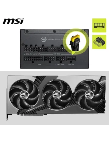 Fuente de Alimentación MSI MAG A1000PLS 1000W ATX 3.1 PCIE5