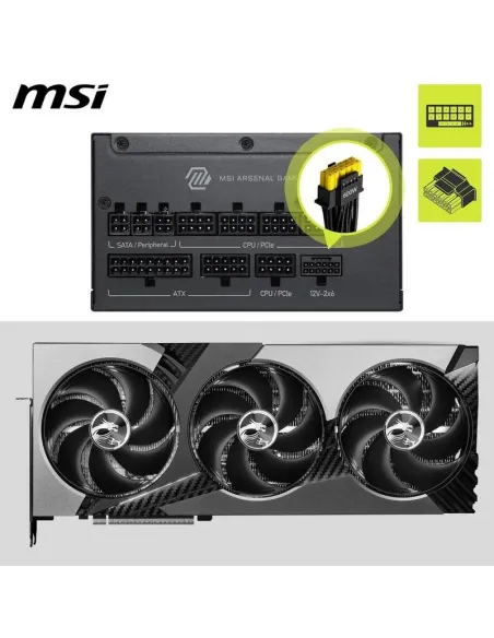 Fuente de Alimentación MSI MAG A1000PLS 1000W ATX 3.1 PCIE5