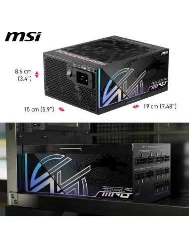 MSI MPG Ai1600TS PCIE5 fuente de 1600W Titanium ATX 3.1