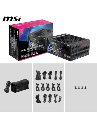 MSI MPG Ai1600TS PCIE5 fuente de 1600W Titanium ATX 3.1