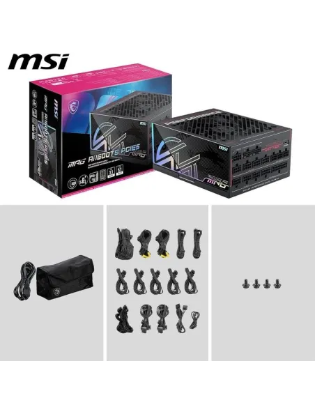 MSI MPG Ai1600TS PCIE5 fuente de 1600W Titanium ATX 3.1
