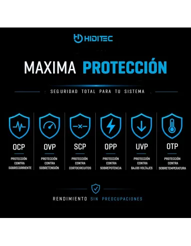 Hiditec BZ550 v2: fuente ATX 550W Bronze DC/DC PCIe
