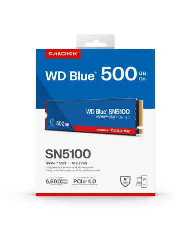 WD Blue SN5100 500GB: disco duro SSD NVMe Gen4 encriptado