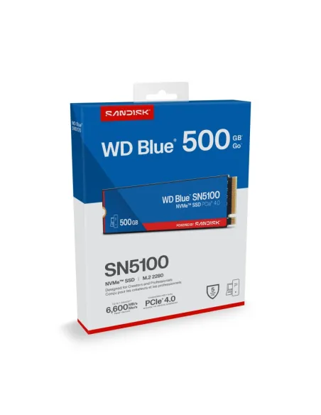 WD Blue SN5100 500GB: disco duro SSD NVMe Gen4 encriptado