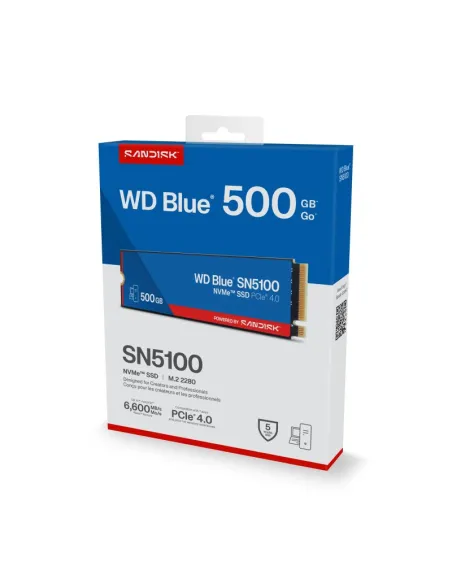 WD Blue SN5100 500GB: disco duro SSD NVMe Gen4 encriptado
