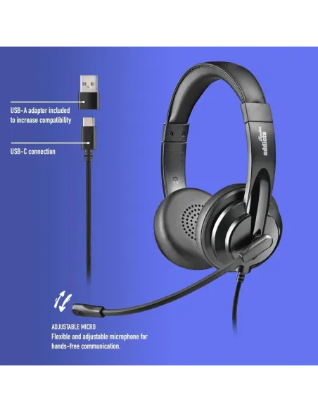 Auriculares Estéreo NGS VOX605 USB-C con control de volumen