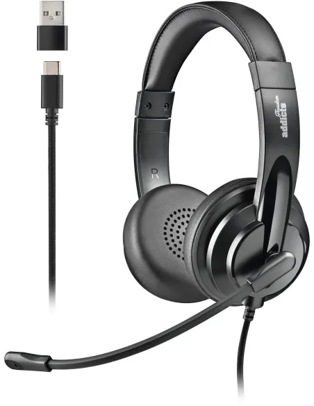 NGS VOX605 USB-C Auriculares Estéreo Control Volumen y Adaptador USB