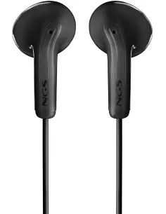 NGS Cross Glide Black Auriculares de botón con Micrófono y Control de Volumen-1411357