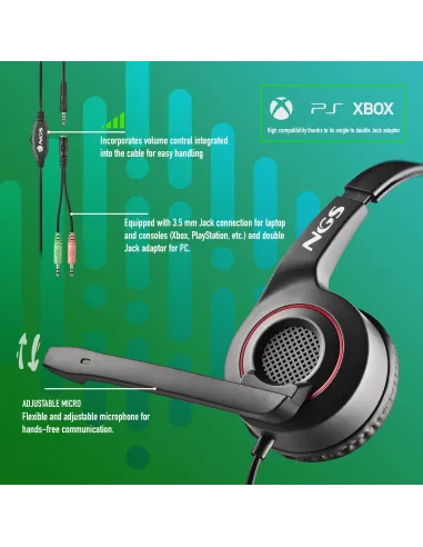 NGS AURICULAR CON MICROFONO AJUST JACK MSX10PRO