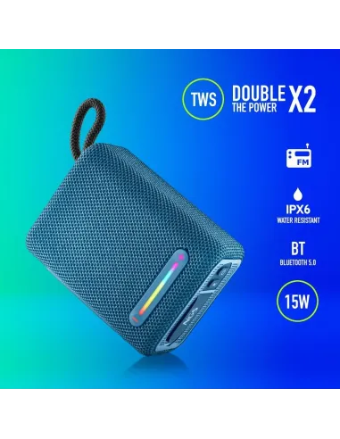 NGS Roller Furia 1 Altavoz Inalámbrico RGB Azul