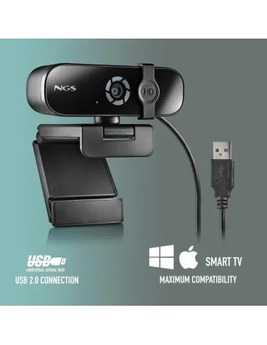 NGS XPRESSCAM 2000 Cámara Web PARA PC FULL HD 2K Negro