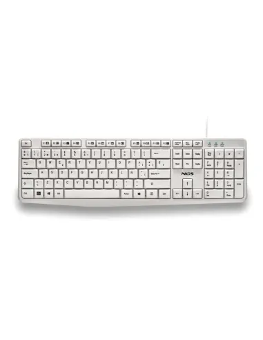 NGS Heritage: teclado USB blanco con 12 teclas multimedia