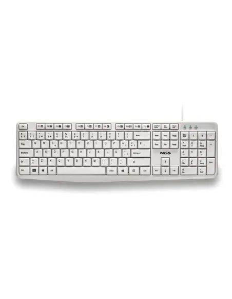 NGS Heritage: teclado USB blanco con 12 teclas multimedia