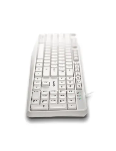 NGS Heritage: teclado USB blanco con 12 teclas multimedia