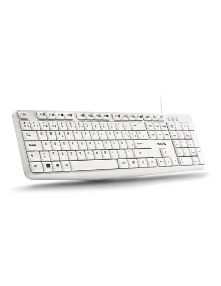 NGS Heritage: teclado USB blanco con 12 teclas multimedia