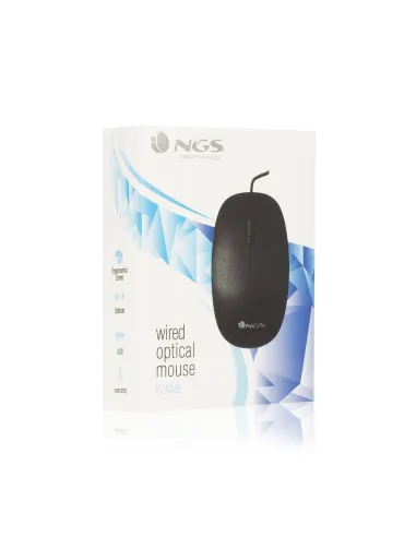 NGS FLAME Ratón 1000 DPI Negro