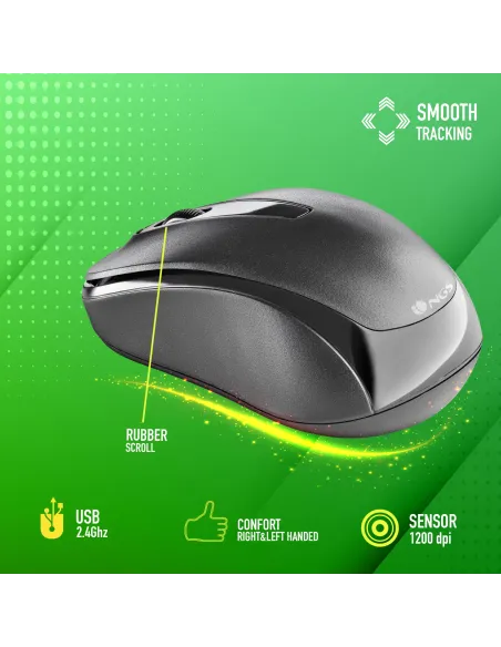 NGS Easy Gamma Ratón Óptico Inalámbrico 1200 DPI