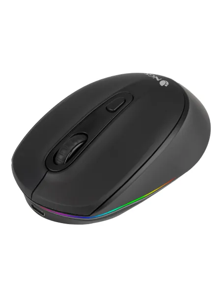 NGS SMOG-RB Ratón Wireless Ambidiestro RGB Multidispositivo 2400 DPI Negro