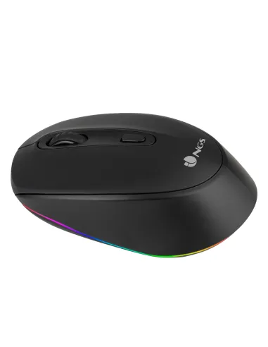 NGS SMOG-RB Ratón Wireless Ambidiestro RGB Multidispositivo 2400 DPI Negro
