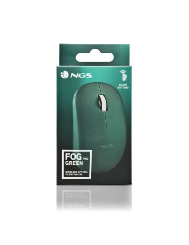 Ratón Inalámbrico Ambidiestro NGS FOG PRO Verde con 1000 DPI