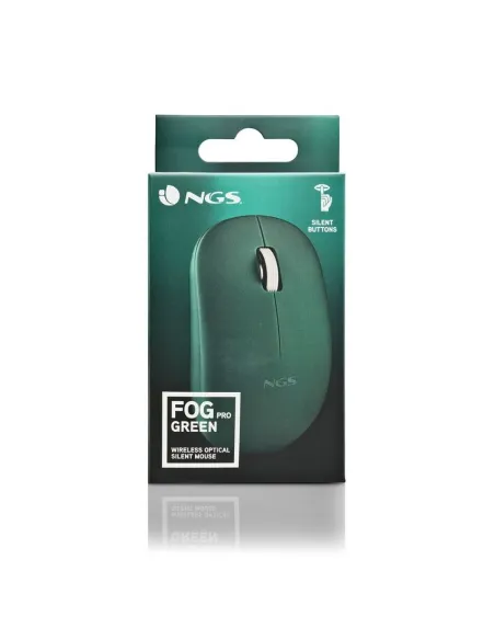 Ratón Inalámbrico Ambidiestro NGS FOG PRO Verde con 1000 DPI