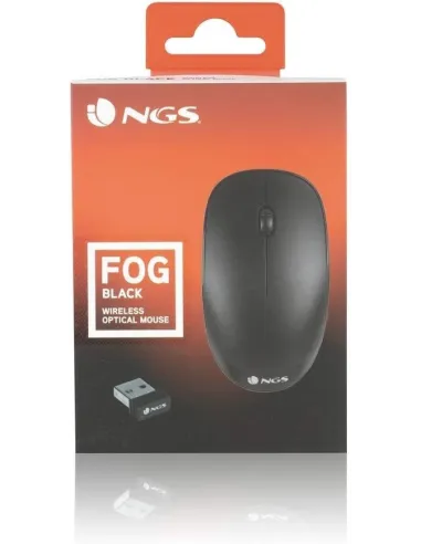 Ratón Inalámbrico Ambidiestro NGS FOG PRO Negro con 1000 DPI