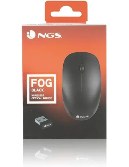 Ratón Inalámbrico Ambidiestro NGS FOG PRO Negro con 1000 DPI