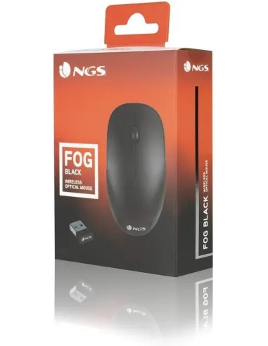 Ratón Inalámbrico Ambidiestro NGS FOG PRO Negro con 1000 DPI