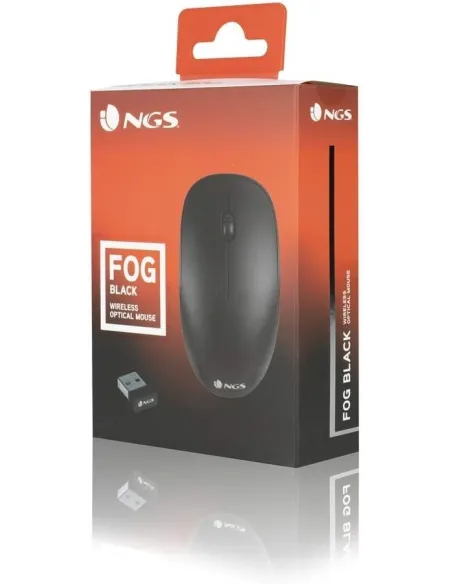 Ratón Inalámbrico Ambidiestro NGS FOG PRO Negro con 1000 DPI