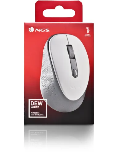 NGS DEWWHITE Ratón Inalámbrico 800/1600DPI Blanco