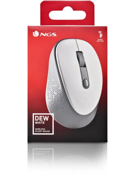 NGS DEWWHITE Ratón Inalámbrico 800/1600DPI Blanco