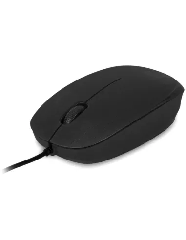 NGS Flame-C : Ratón Ambidiestro Negro con conexión USB-C