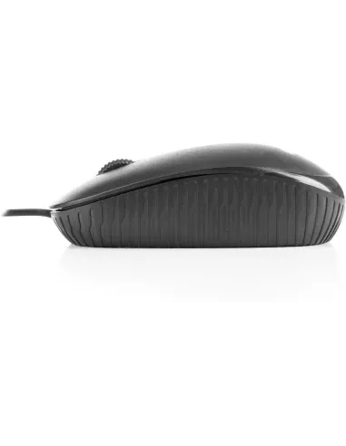 NGS Flame-C : Ratón Ambidiestro Negro con conexión USB-C