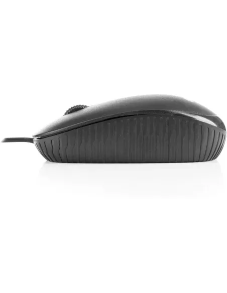 NGS Flame-C : Ratón Ambidiestro Negro con conexión USB-C