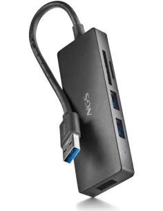 NGS iHub Reader Hub USB-A a USB-A/microSD/SD Negro-1411244