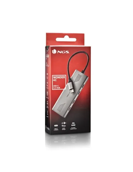 HUB multipuerto USB-C 3.2 Gen 1 4 en 1 NGS Wonder4-C