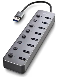NGS IHUB 8 8x puertos USB-A 3.2 Gen 1 (3.1 Gen 1) Gen 1 con velocidad de transferencia 5000 Mbit/s Negro-1411237