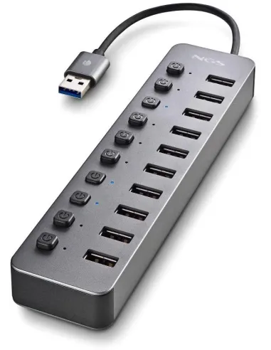 HUB NGS IHUB 10 con 10 puertos USB 3.2 Gen 1 Plug and Play