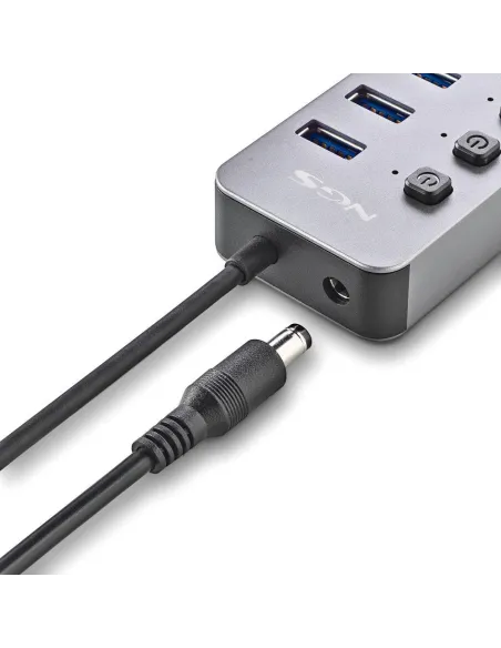 HUB NGS IHUB 10 con 10 puertos USB 3.2 Gen 1 Plug and Play