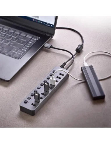 HUB NGS IHUB 10 con 10 puertos USB 3.2 Gen 1 Plug and Play