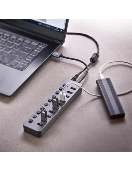 HUB NGS IHUB 10 con 10 puertos USB 3.2 Gen 1 Plug and Play